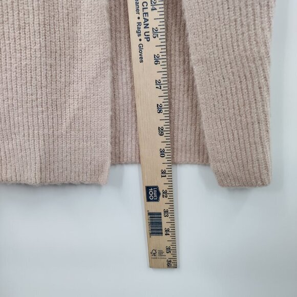 New Leith Sweater Knit Bodycon Front Slit Midi Ribbed Skirt Size 1X Women Beige - Picture 8 of 11